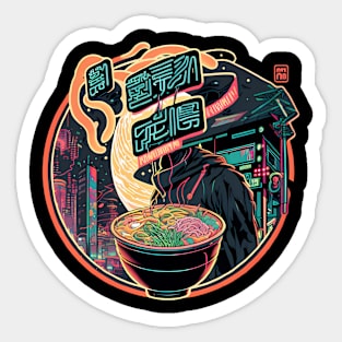 Smoking Cyberpunk Ramen Sticker